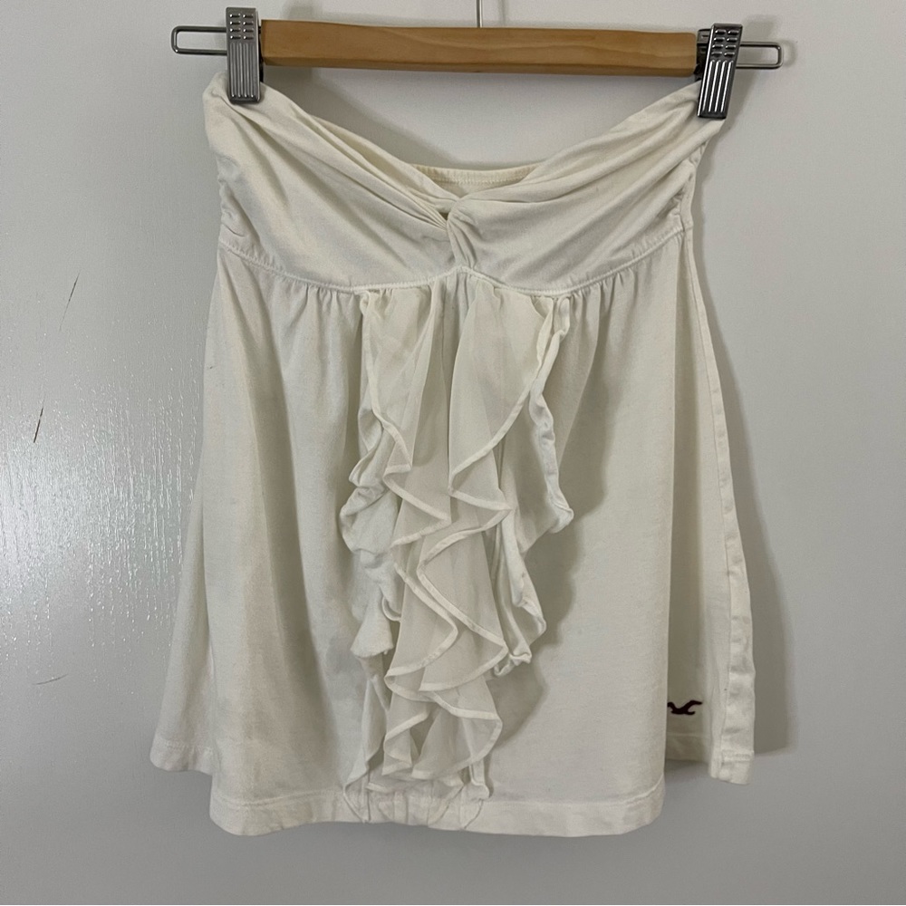 Hollister CA Tube Top w Front Ruffle